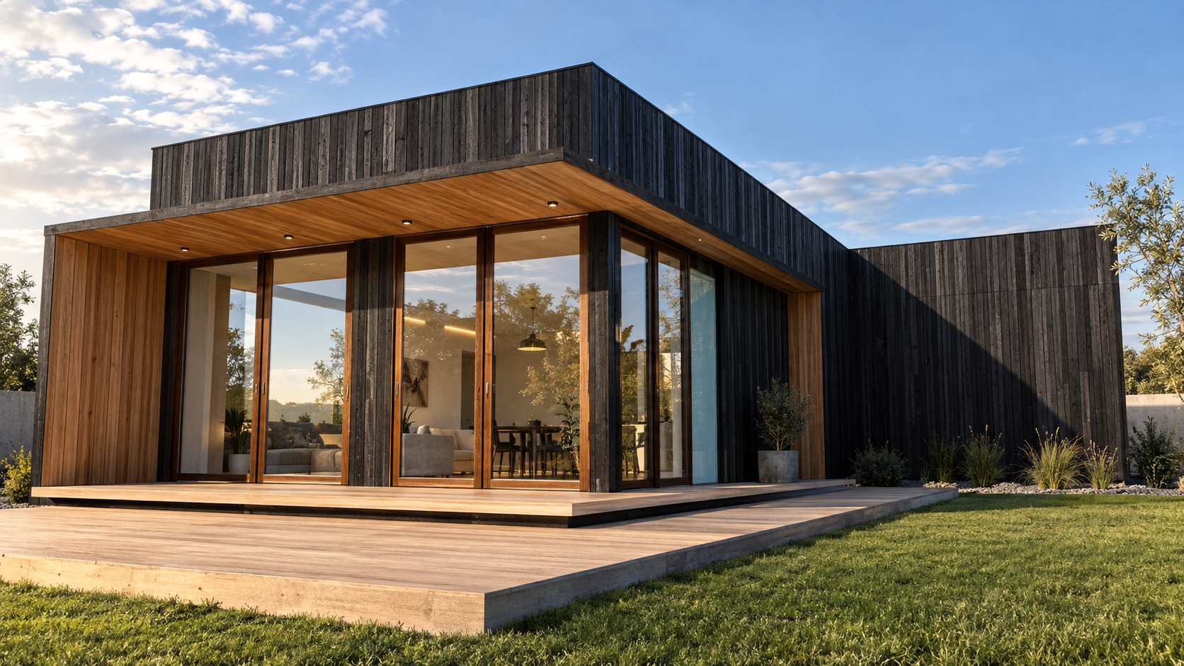 Visualización arquitectónica de una vivienda contemporánea